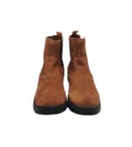 Ghete dama Riemot 38, piele intoarsa, maro - imagine 3