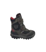 Cizme copii Geox 31, imitație de piele, material textil, gri negru, captusite