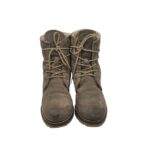 Ghete dama Tamaris 37, piele intoarsa, gri , imblanite - imagine 3