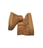 Cizme copii 33,  piele intoarsa, maro,  imblanite - imagine 4