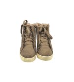 Ghete dama 40, material textil, gri, imblanite - imagine 3