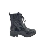 Ghete dama Tamaris 37, imitație de piele, negru