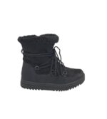 Cizme dama Walkx 39, imitație de piele, material textil, negru