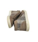 Ghete dama 37, piele, bej gri - imagine 4