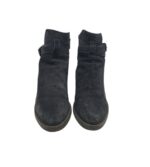 Botine dama 39, piele intoarsa, negru - imagine 3