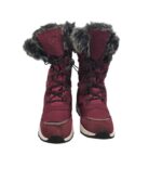 Cizme dama Trollkids 38, material textil, piele intoarsa, visiniu, imblanite - imagine 3