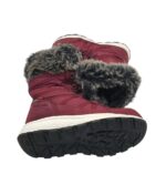 Cizme dama Trollkids 38, material textil, piele intoarsa, visiniu, imblanite - imagine 4