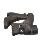 Botine dama Suckh 37, imitație de piele, maro negru - imagine 4