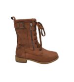 Ghete dama 41, imitatie de piele, maro