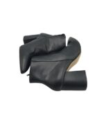 Botine dama Miss 37, imitație de piele, negru - imagine 4