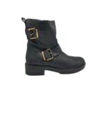 Ghete dama Graceland 39, imitatie de piele, negru
