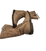 Cizme dama 38, material textil, maro, imblanite - imagine 4