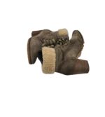 Ghete dama 38, piele intoarsa, gri - imagine 5