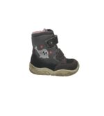 Ghete copii Pepino 24, material textil, imitatie de piele, gri, captusite