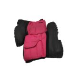 Cizme dama Polo 39, material textil, alte materiale, negru roz - imagine 4