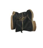 Ghete dama Tamaris 40, piele intoarsa, negru, imblanite - imagine 4