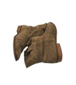 Botine dama H&M 36, piele intoarsa, maro - imagine 4