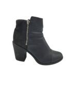 Botine dama H&M 38, imitatie de piele, material textil, negru