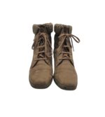 Ghete dama Ara 39, piele, material textil, maro, imblanite - imagine 3