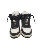 Adidasi dama Puma 38, imitație de piele, alb negru - imagine 3