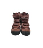 Cizme copii Geox 26, material textil, piele intoarsa, maro roz - imagine 3