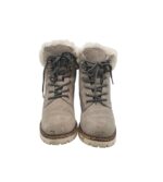 Ghete dama Landrover 37, piele intoarsa, gri, imblanite - imagine 3