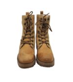 Ghete dama Dockers 37, piele intoarsa, maro,  imblanite - imagine 3