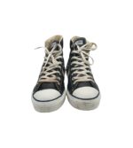 Tenisi barbati Converse 44.5  imitatie de  piele, negru - imagine 3