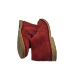 Ghete dama Selected 42, piele intoarsa, rosu - imagine 4