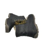 Cizme barbati  43, imitație de piele, alte materiale, negru, imblanite - imagine 4