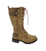 Cizme dama Rieker 39, imitație de piele, maro