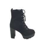 Botine dama Catwalk 39, material textil, negru