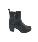 Botine dama Easy Street 39, imitație de piele, negru