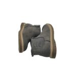 Ghete copii F&F 27, imitatie de piele, gri - imagine 4