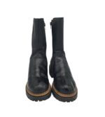 Cizme  dama  Rieker 39, imitatie de piele, negru, imblanite - imagine 3