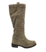 Cizme dama 39, piele intoarsa, bej