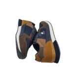 Adidasi barbati Polo 40, imitație de piele, material textil, maro bleumarin - imagine 4