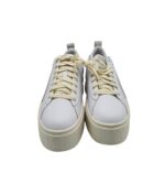 Adidasi dama Puma 40, imitație de piele, alb gri - imagine 3