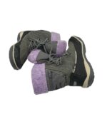 Cizme dama Kangaroos 35, imitație de piele, gri, captusite - imagine 4