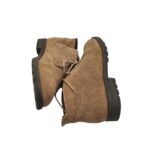 Ghete dama 5th Avenue 39, piele intoarsa, bej, captusite - imagine 4