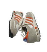 Adidasi barbati Adidas 46, material textil, piele intoarsa, gri - imagine 4