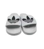 Saboti barbati Adidas, imitație de piele, alb - imagine 3