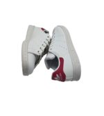 Adidasi copii Adidas 35, imitatie de piele, alb rosu - imagine 4