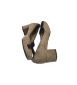 Pantofi dama Roberto Festa 36, piele intoarsa, bej - imagine 4