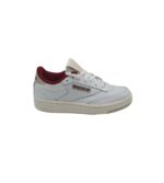 Adidasi unisex Reebok Club C 85 , imitatie de piele, piele, alb visiniu