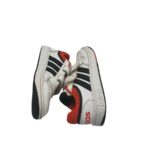 Adidasi copii Adidas 33, imitație de piele, alb - imagine 4