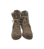 Ghete dama Tamaris 36, piele intoarsa, bej, imblanite - imagine 3