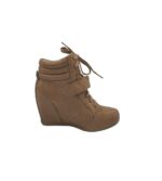 Botine dama Jumex 36, imitatie de piele, bej (talpa falsa)