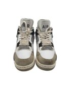 Adidasi barbati Jordan 41, material textil, piele intoarsa, piele, alb gri - imagine 3