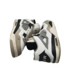 Adidasi barbati Jordan 41, material textil, piele intoarsa, piele, alb gri - imagine 4